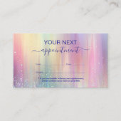 Modern Pastel Shine Branding 予約カード (正面)