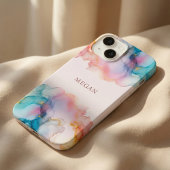Modern Pastel Stylish Alcohol Ink  iPhoneケース