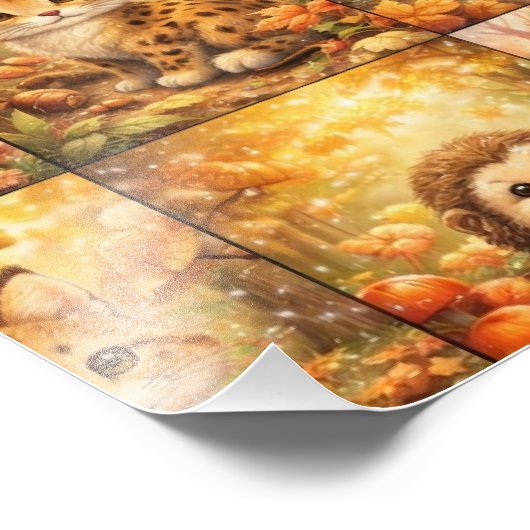 Modern Patchwork Pattern Collage フォトプリント (角)