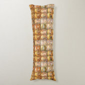 Modern Patchwork Pattern Collage ボディピロー (正面縦)