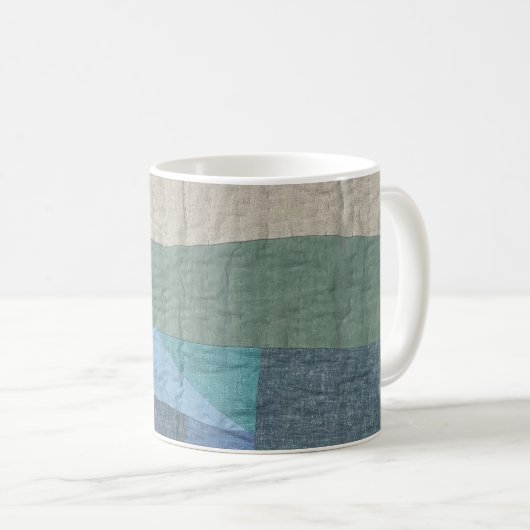 Modern Patchwork Quilt Mug コーヒーマグカップ (正面右)