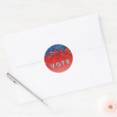 Modern Patriotic Glitter Drip  Vote ラウンドシール (封筒)