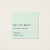 Modern Pattern Bright Green Earring Display Card (裏面)