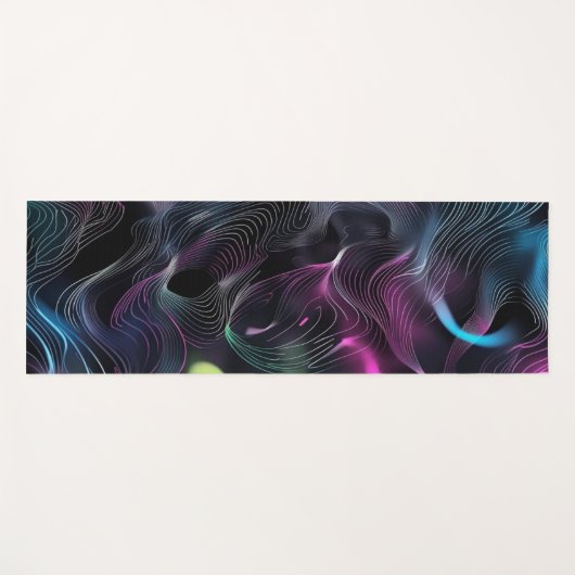 Modern pattern geometric art stripes ヨガマット (正面(横))