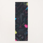 Modern pattern geometric mid century modern stripe ヨガマット (正面)