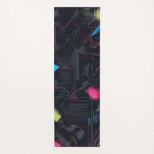 Modern pattern geometric mid century modern stripe ヨガマット (正面)