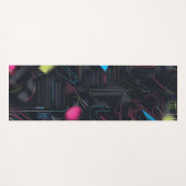 Modern pattern geometric mid century modern stripe ヨガマット (正面(横))