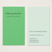 Modern Pattern Green Earring Display Card (正面&裏面)