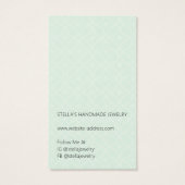 Modern Pattern Green Earring Display Card (裏面)