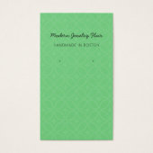 Modern Pattern Green Earring Display Card (正面)