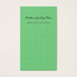 Modern Pattern Green Earring Display Card