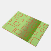 Modern Pattern Green Geometric Design Doormat ドアマット (アングル)