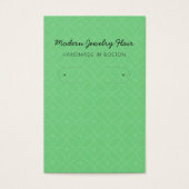 Modern Pattern Green Hoop Earring Display Card (正面)
