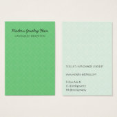 Modern Pattern Green Necklace Display Card (正面&裏面)
