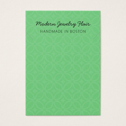 Modern Pattern Green Necklace Display Card (正面)
