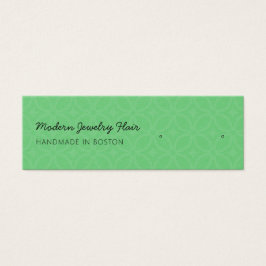 Modern Pattern Green Stud Earring Display Card