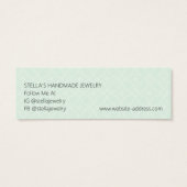 Modern Pattern Green Stud Earring Display Card (裏面)