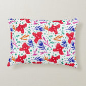 Modern pattern of birds and flowers アクセントクッション (裏面)