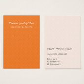 Modern Pattern Orange Earring Display Card (正面&裏面)