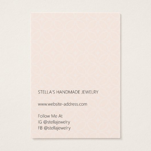 Modern Pattern Orange Earring Display Card (裏面)