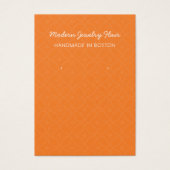 Modern Pattern Orange Earring Display Card (正面)