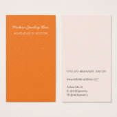 Modern Pattern Orange Earring Display Card (正面&裏面)