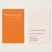 Modern Pattern Orange Hoop Earring Display Card (正面&裏面)