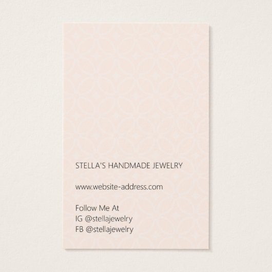 Modern Pattern Orange Hoop Earring Display Card (裏面)