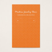 Modern Pattern Orange Hoop Earring Display Card (正面)