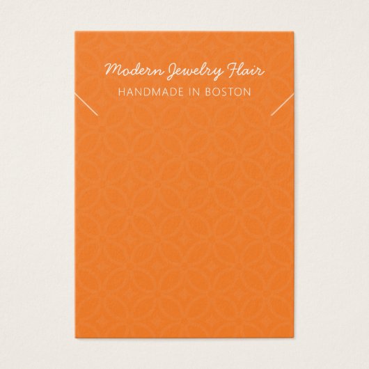 Modern Pattern Orange Necklace Display Card (正面)