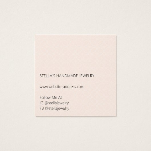 Modern Pattern Orange Ring Display Card (裏面)