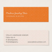 Modern Pattern Orange Stud Earring Display Card (正面&裏面)