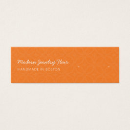Modern Pattern Orange Stud Earring Display Card