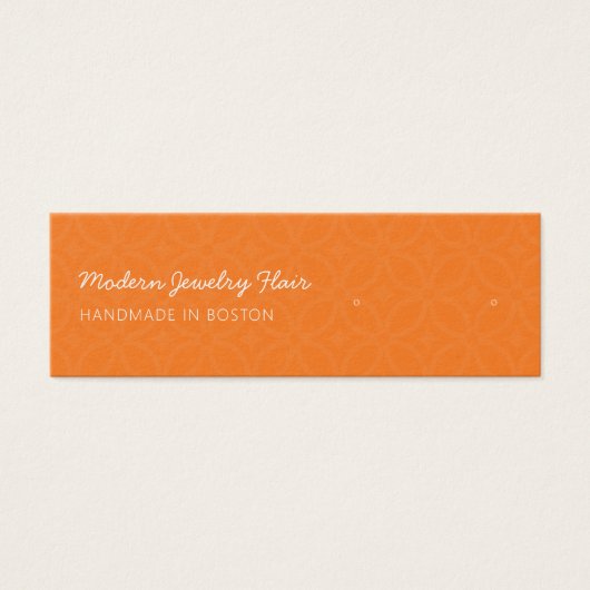 Modern Pattern Orange Stud Earring Display Card (正面)