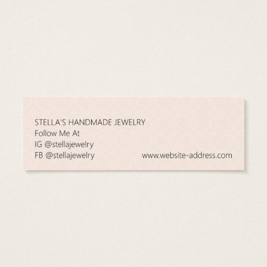 Modern Pattern Orange Stud Earring Display Card (裏面)