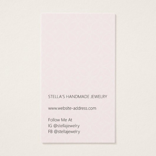 Modern Pattern Red Earring Display Card (裏面)