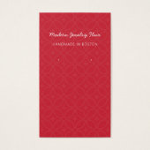 Modern Pattern Red Earring Display Card (正面)