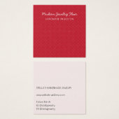 Modern Pattern Red Earring Display Card (正面&裏面)