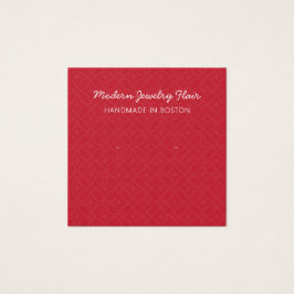 Modern Pattern Red Earring Display Card