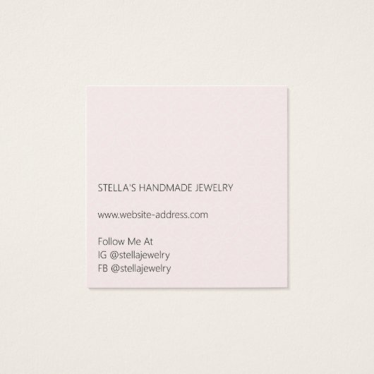 Modern Pattern Red Earring Display Card (裏面)