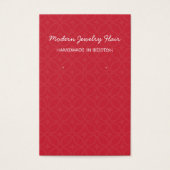 Modern Pattern Red Earring Display Card (正面)