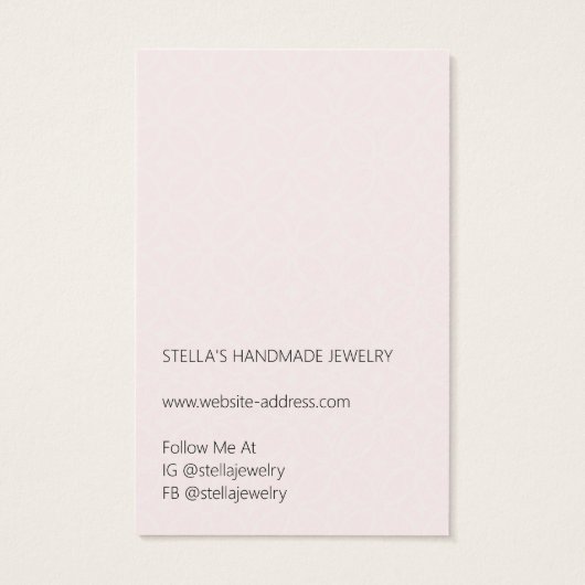 Modern Pattern Red Earring Display Card (裏面)