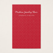 Modern Pattern Red Earring Display Card (正面)