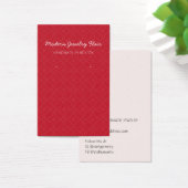 Modern Pattern Red Earring Display Card (デスク)