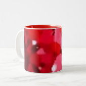 Modern pattern red mug ツートーンマグカップ (正面左)
