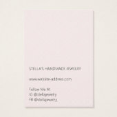 Modern Pattern Red Necklace Bracelet Display Card (裏面)