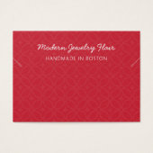 Modern Pattern Red Necklace Bracelet Display Card (正面)