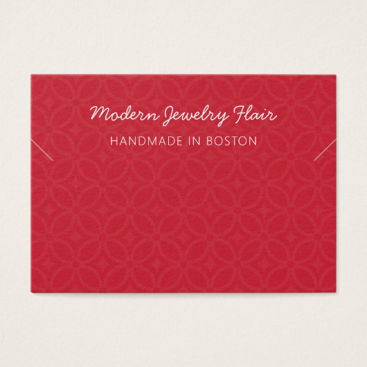 Modern Pattern Red Necklace Bracelet Display Card (正面)