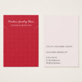 Modern Pattern Red Necklace Display Card (正面&裏面)