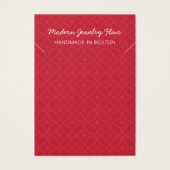 Modern Pattern Red Necklace Display Card (正面)